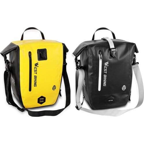 WEST BIKING 25L MTB Bike Rear Rack Bags Rear Seat Trunk Bag Bicycle Pannier Luggage Carrier Cycling Waterproof Bags