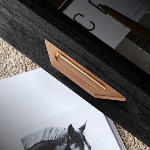 HJY Gold Cabinet Handles Kitchen Cupboard Pulls Drawer Handle Zinc Alloy High Quality Furniture Dresser Cupboard Door Pull Z584