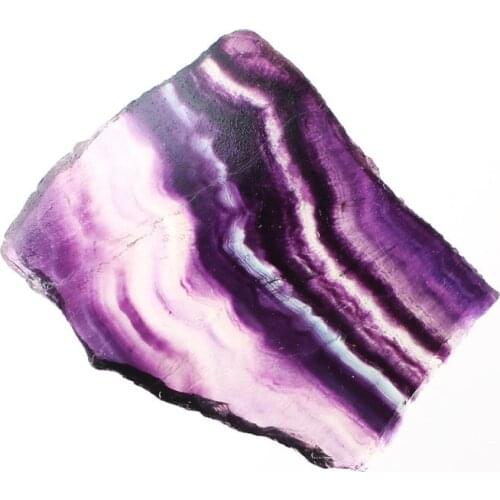 1Pc Natural Colorful Rainbow Fluorite Slice Pendant Hole Mineral Specimen Polished Stone Reiki Healing Gift Home Decor