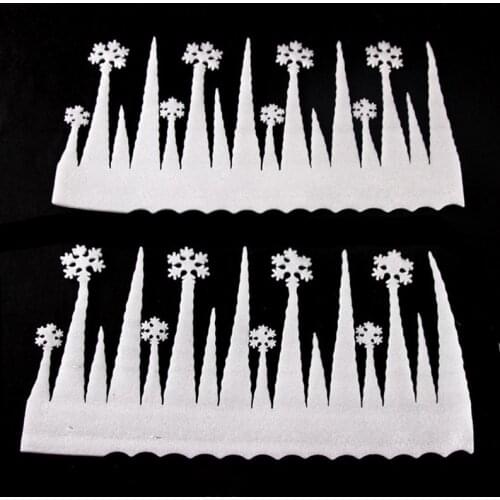 2pcs Snowflake Ice Range Foam Indoor Christmas Decoration Foam Icicle Snowflake White Snow Column Festival Window Wall Ornaments