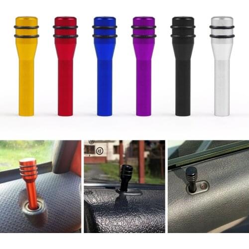 2pcs Aluminum Alloy Auto Car Security Door Lock Pins Universal Car Truck Interior Door Lock Knob Pull Pins 6 Colors