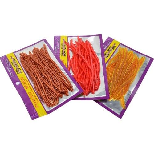 20Pcs/Pack Artificial Sea Worms 13cm Earthworm Soft Fishing Lures Soft Bait Lifelike Fishy Smell Lures