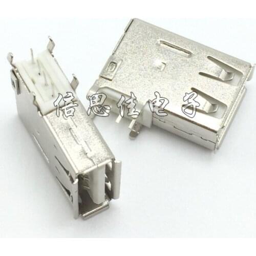 30pcs/Side insert A Female seat Long body 2.0 USB Female seat AF 90 degrees USB Female seat AF Female seat vertical