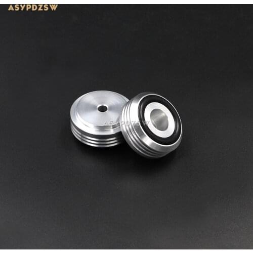 4PCS 30*13 Wavy silver aluminum Audio amplifier Speaker damping pads Computer machine feet
