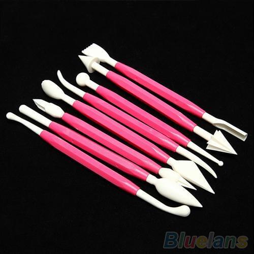 8pcs/set Baking Pastry Tools Plastic Dough Knife Icing Fondant Scraper Decorating Plain Smooth Jagged Edge Spatulas Cutters Cake