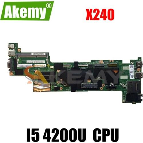 Akemy Suitable For Lenovo Thinkpad X240 Laptop Motherboard CPU I5 4200U Test Work FRU 04X5170 04X5146 04X5147 04X5158 04X5159