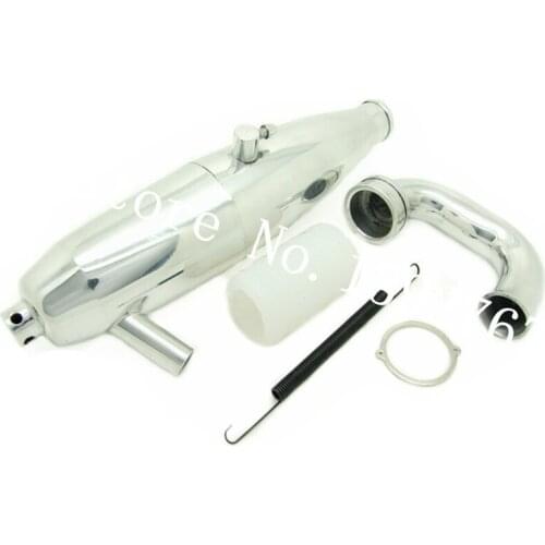 1Set RC Car HSP 81084 Aluminum Exhaust Pipe For 1/8 Scale Models 28CXP Nitro Engine Motor Parts Off Road Buggy Monster Truck