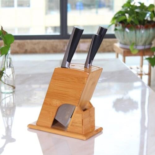 Bamboo tool holder knife block knife rack tool rack kitchen supplies wood knife rack bamboo knife storage rack