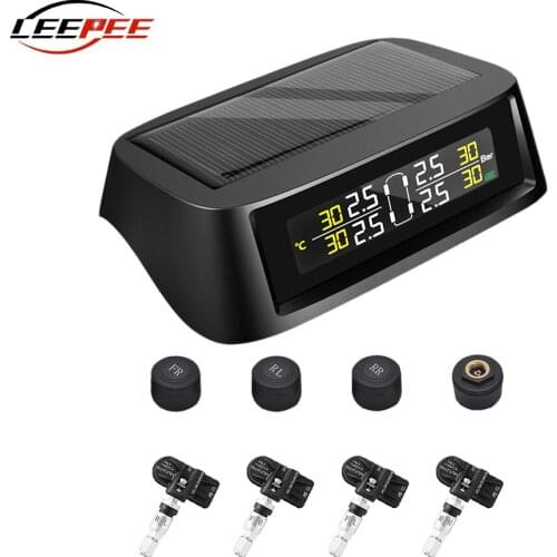 Wireless Solar TMPS Digital Car Tire Pressure Monitoring System Tire Interior External Sensors Kits Auto Electronics Accessories