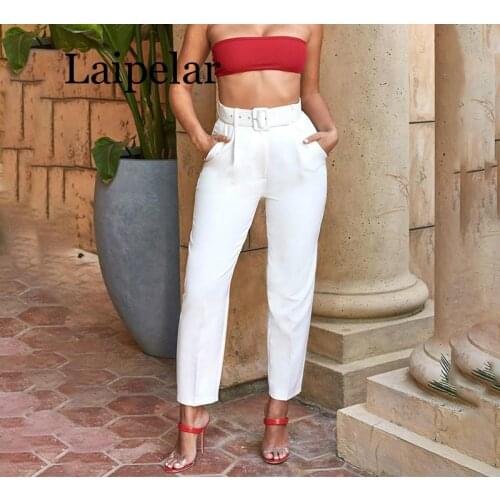Womens Pants Sexy Belt Cargo Pants Harajuku Retro Casual Sports Jeans Wide Legs Large Size Base High Waist Pants