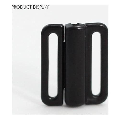 Craft Plastic Black Rectangle Tape Closure Hook & Clasp Fasteners Sewing On Clothes Bra Clip Hooks 20mm x 16mm 200piece/NK162