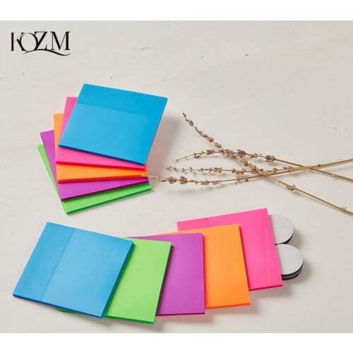 Color Transparency Sticky Note Pads Waterproof Self-Adhesive Memo Notepad
