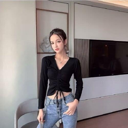 Spring Summer Breathable Sexy Long Sleeve T Shirt Elasticity Woman Clothes Casual Loose Tshirt Female Casual Long Sleeve Tops