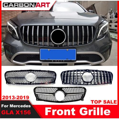 2014-2019 Gt Grill W156 Front Bumper Mesh For mercedz Gla class X156 Gt Grille For GLA200 GLA250 GLA260 2017 2018 2019 Year