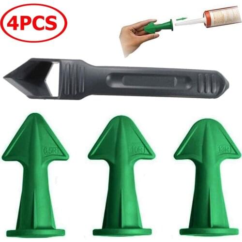 4pcs Caulking Tools Caulk Nozzle Sealing Tools Sealant Epoxy Piston Nozzle Scraper Set for Brick Joints,Bathroom Kitchen
