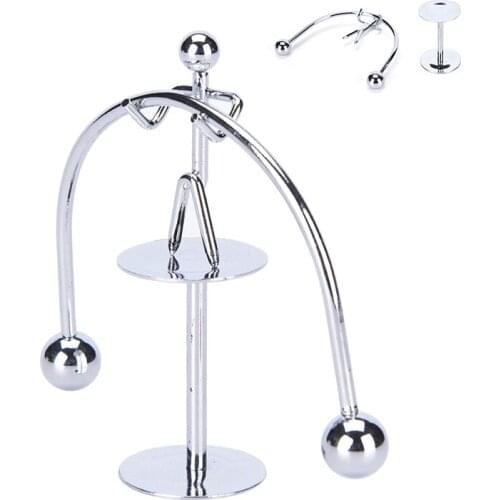 Kinetic Weightlifter Gadget Perpetual Motion Desk Art Toy Gift Office Decoration