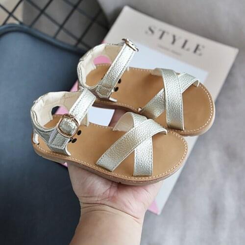 Summer Kids Toddler Baby Rome Shoes For Little Boys Girls White Casual Open Toe Flat Korean Beach Sandals 2021