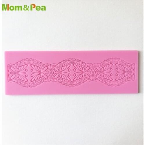 KCL520 Butterfly Small Lace Pad Silicone Mold Sugar Paste Fondant Cake Decoration 3D Mould