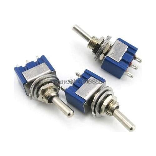 Miniature Toggle Switch MTS-102 SPDT 6A 125VAC/3A 250VAC Mini Switch Lever Switch 3 Pin ON/ON