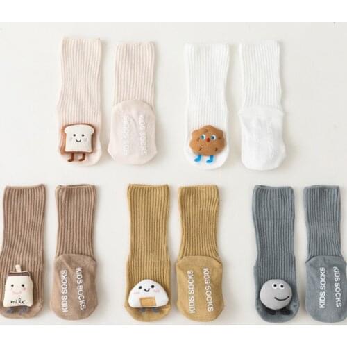 5 Pairs/lot 0-3Yrs old autumn and winter baby socks for boys and girls soft cotton newborn socks three-dimensional cartoon dolls