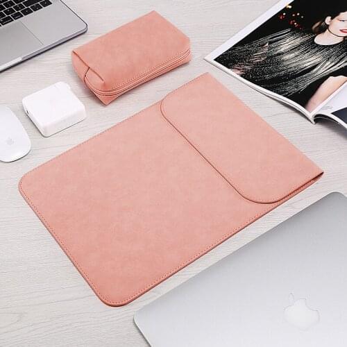 PU laptop bag for Xiaomi Huawei Lenovo HP macbook laptop liner bag notebook ipad protective sleeve matte PU liner sleeve