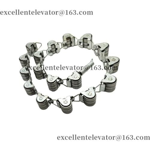 DAA332N Escalator Handrail Newel Chain Pitch 50.5mm 17 Bearings Use for XIZI OTIS XO508 1 Pack=4 Pieces