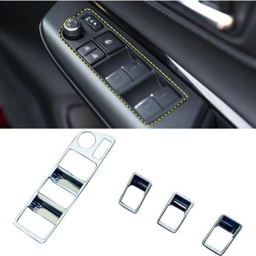 RHD! Car Accessories for Toyota Harrier Venza XU80 2020 2021 ABS Interior Door Window Switch Regulator Lift Cover Trim 4pcs