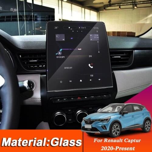 Car Styling Dashboard GPS Navigation Screen Glass Protective Film Sticker For Renault Captur 2020-Present Control of LCD Screen