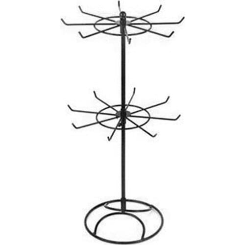 2-Tier Rotary Jewelry Stand Rack Earrings Necklace Ring Display Organizer Holder Detachable Rotating Jewelry Rack