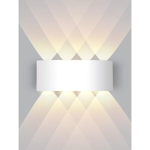 LED IP65 Outdoor Waterproof Wall Lamp Garden Lighting AC86-265 Aluminum Indoor Modern Bedroom Living Room Stairs Wall Light