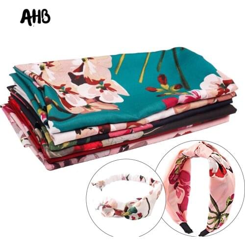 Polyester Fabric Flower Printed Cloth Thin Gorgeous Fabric DIY Dress Clothes Vintage Soft Home Textile Curtain Material 50*150cm