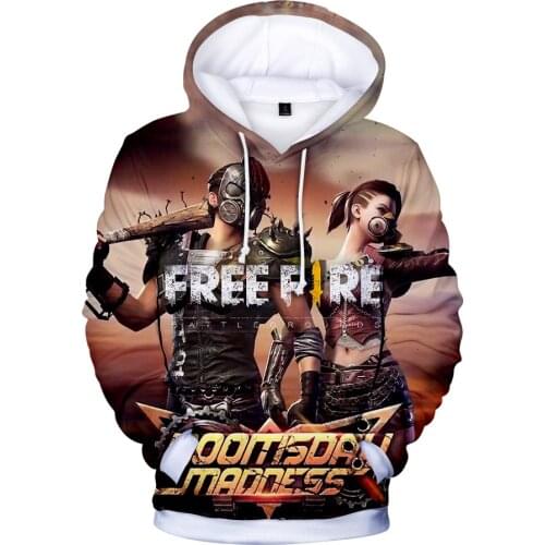 Free Fire 3D Hoodies Men Women Video Game Streetwear 3D Print Hoodie Sweatshirt Casual Gamer Clothing Fashion Anime Jacket coat