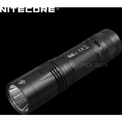 Upgraded NITECORE R40 V2 1200 Lumens CREE XP-L2 V6 LED Inductive Wireless Charging Flashlight with NL2150DW 5000mAh Battery
