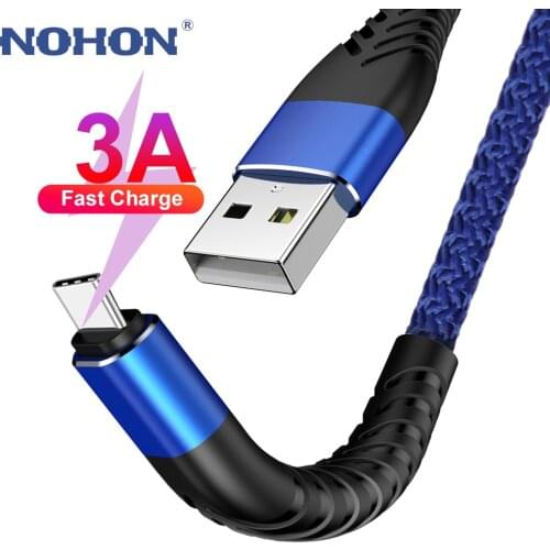 USB C Charger Data Cable For Samsung S9 S10 Huawei Xiaomi Mi 9 Note 7 8 10 Type C USBC TypeC Fast Charge Mobile Phone Cord 2M 3M