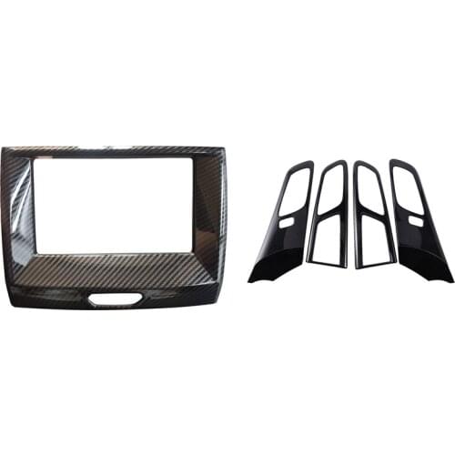 Inner Door Handle Panel Strip Frame Cover Trim For Ford Ranger / Everest 2015-2021 & Inner Center Navigation Cover
