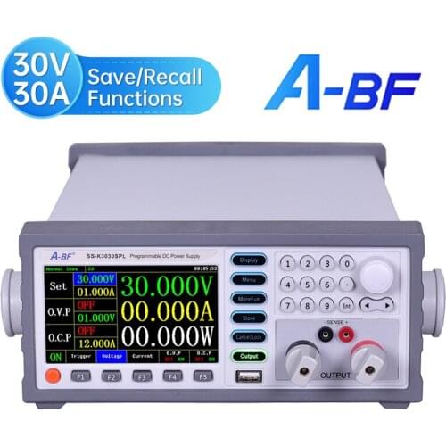 A-BF High-precision Programmable Power Supply 5-bit Color Screen Laboratory DC Regulated Switching Power Supply Bench 15V 60A