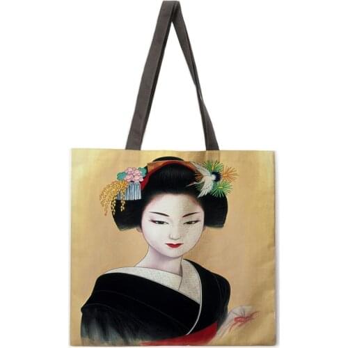 Japanese beauty ladies casual handbags foldable shopping bags ladies shoulder bags ladies handbags fashion beach bags