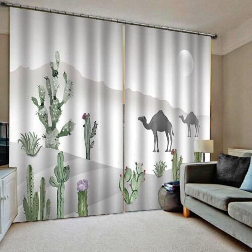 Plant curtains 3D Blackout Curtains For Living room Bedding room Drapes Cotinas blackout curtains