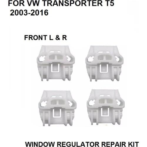 X4 CLIPS FOR VW TRANSPORTER T5 / Multivan 2003-2016 WINDOW REGULATOR REPAIR KIT FRONT LEFT and RIGHT 7H0 837 753 B,7H0 837 754 B
