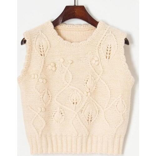 Women Sweater Vest Knit Tank Tops Sleeveless O-Neck Solid Jumper Brand Design Fashion Streetwear 2021 Autumn Winter Korean Style