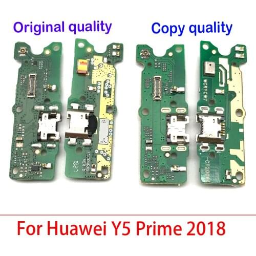 10 pcs/lot, For huawei Y5 Prime 2018 USB Charging Port Dock Connector Charger Board Flex Cable Replacement