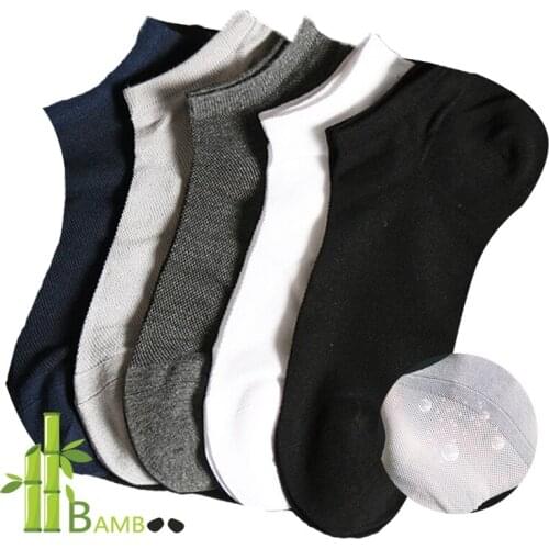 10 Pack Unisex Premium Bamboo Ankle Socks Men Breathable Soft Moisture Wicking And Low-cut No Show Summer Mesh Sock Casual Black