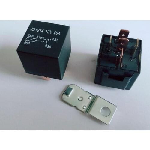 2PCS Automobile relay JD1914 40A 12V 24V with Iron handle 5PIN sealing glue relay