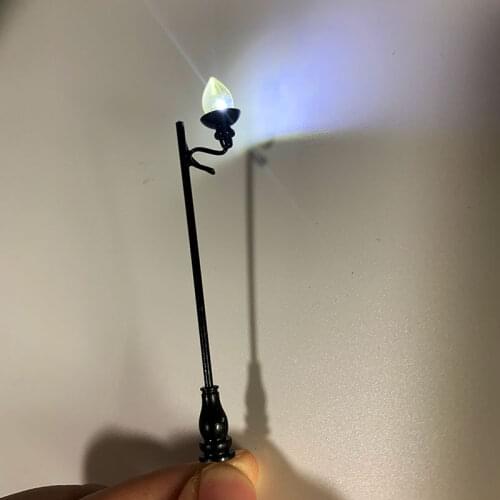 2 PCS HO Scale Model trains Railway park garden Street Light 3V Lamppost Lamps/Model Park Lamps/Train Layout Model Park Scenery