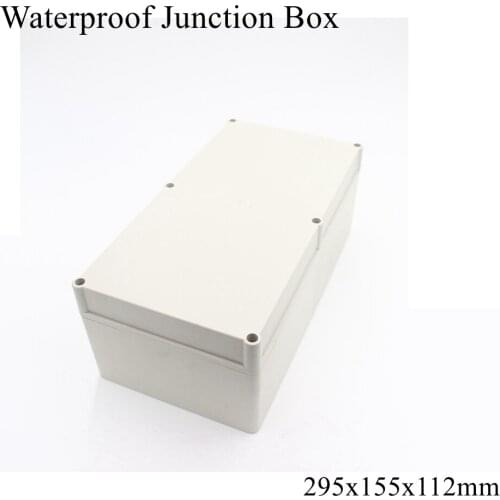 295x155x112mm Waterproof Plastic Enclosure Box Outdoor Cable Connection Junction Electrical Project Case ABS IP65 295*155*112mm