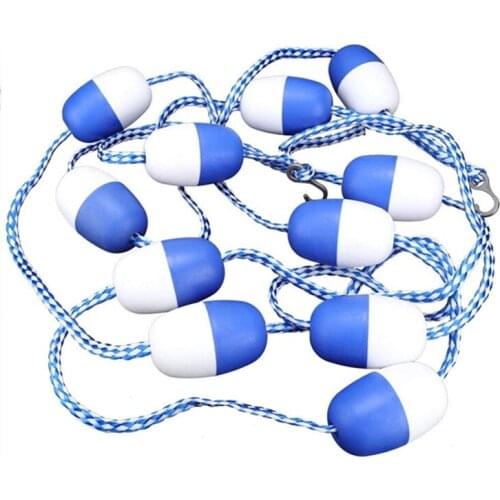 5m Swimming Pool Safety Divider Rope Floating Rope Lane Line Pool Equipment (11 Balls) for Waterway Shoal Buoy Line