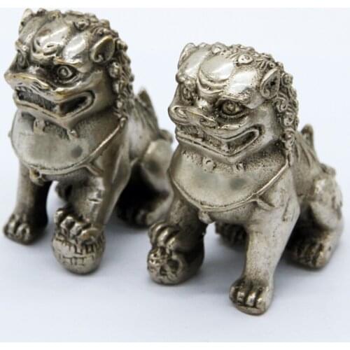 5 latest collection styles Tibet silver carving,trumpet lion statue,a pair of Silver Lion ornaments