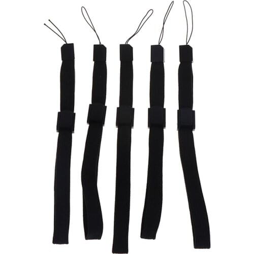 5pcs Black wrist strap lanyard hand grip string for wii remote controller for Phone durable straps