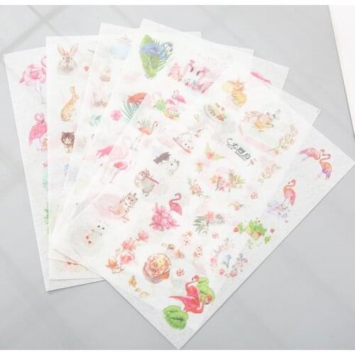 6pcs/pack Fresh Bird Decoration Hand Account Daily DIY Creative Stationery Beautiful Scrapbooking Sticker