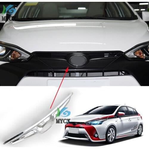 For Toyota Yaris Sedan 2019 2020 ACCESSORIES FIT CHROME FRONT HOOD BONNET GRILLE MOLDING COVER TRIM BAR GARNISH